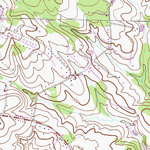 Topographic Map of My Ladies Manor, MD