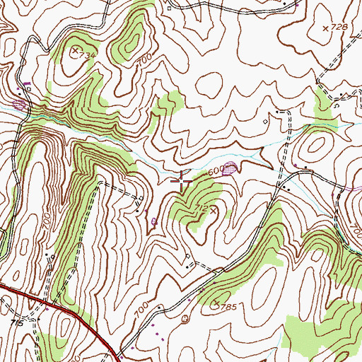 Topographic Map of New Windsor Spring, MD