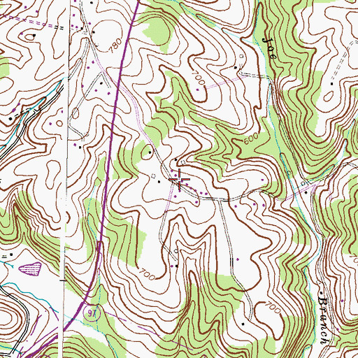 Topographic Map of Nicodemus Heights, MD