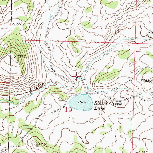 Topographic Map of Pat Creek, CO