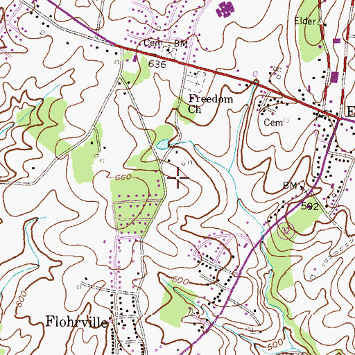 Topographic Map of Piney Ridge Elementary School, MD