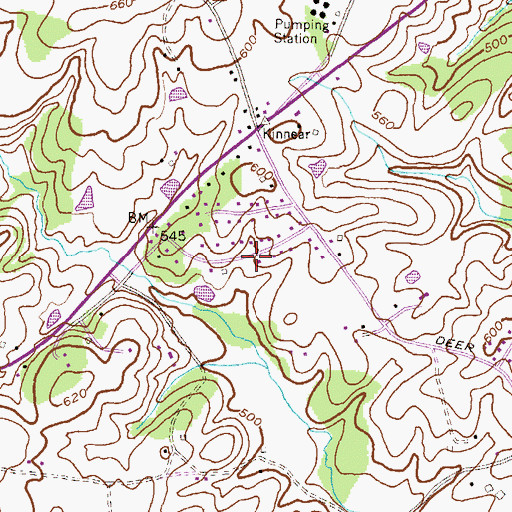 Topographic Map of Red Oak Hills West, MD