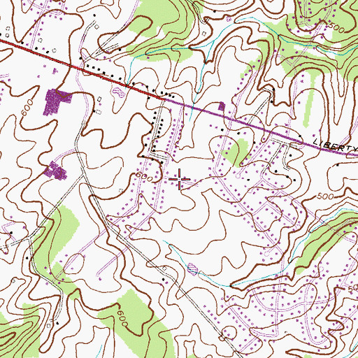 Topographic Map of Ridgely Park, MD