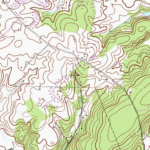 Topographic Map of Ridgemar, MD