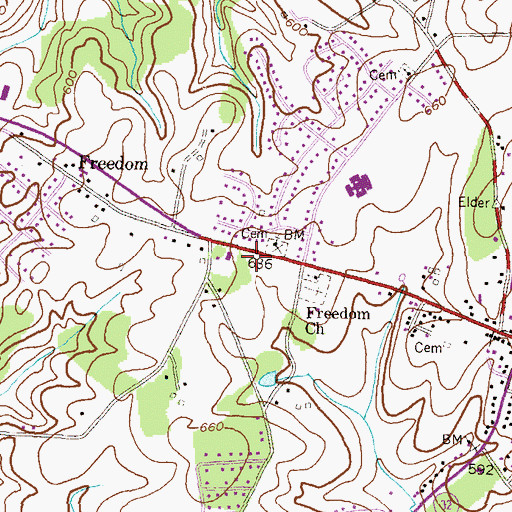 Topographic Map of Saint Josephs Catholic Church, MD