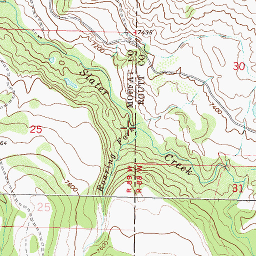 Topographic Map of Roaring Fork, CO