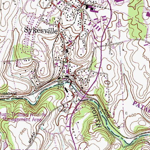 Topographic Map of Saint Josephs Roman Catholic Church, MD