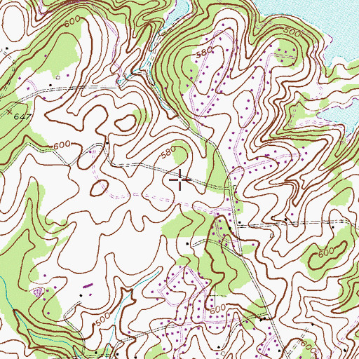 Topographic Map of Sherlock Holmes Estates, MD
