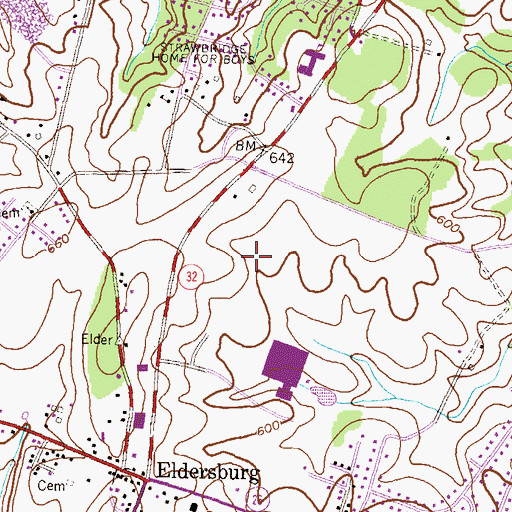 Topographic Map of South Carroll Medical Center, MD