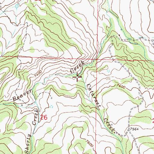 Topographic Map of Cataract Creek, CO