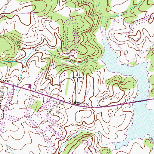 Topographic Map of Squires, MD
