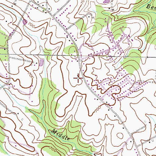 Topographic Map of True Estates, MD