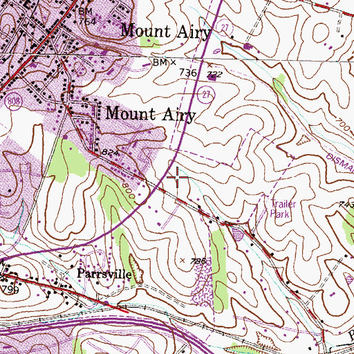 Topographic Map of Twin Arch Shopping Center, MD