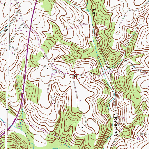 Topographic Map of Wellwood, MD