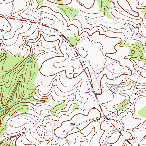 Topographic Map of White Pine Acres, MD
