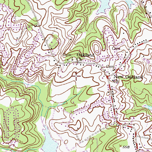 Topographic Map of Wright Acres, MD