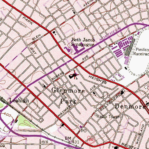 Topographic Map of Arlington Elementary - Middle School, MD