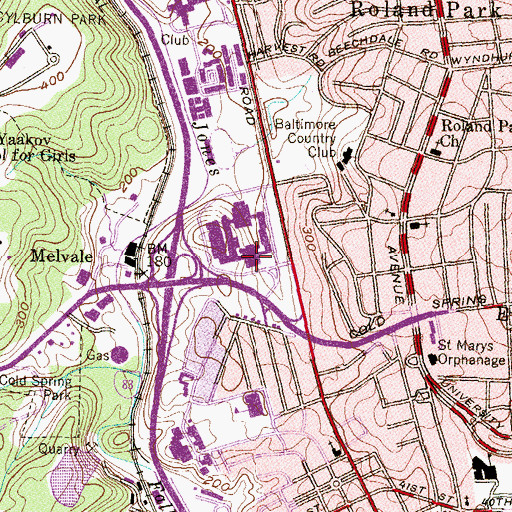 Topographic Map of Baltimore Polytechnic Institute, MD