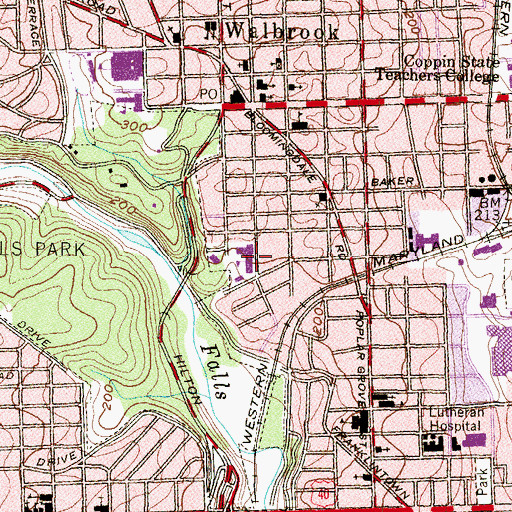Topographic Map of Belmont Elementary School, MD