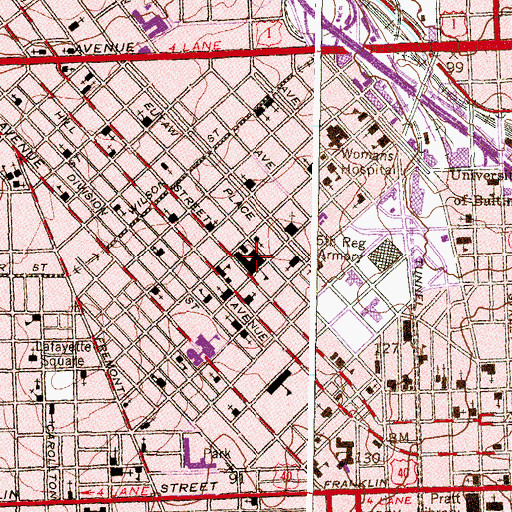 Topographic Map of Booker T Washington Middle School, MD