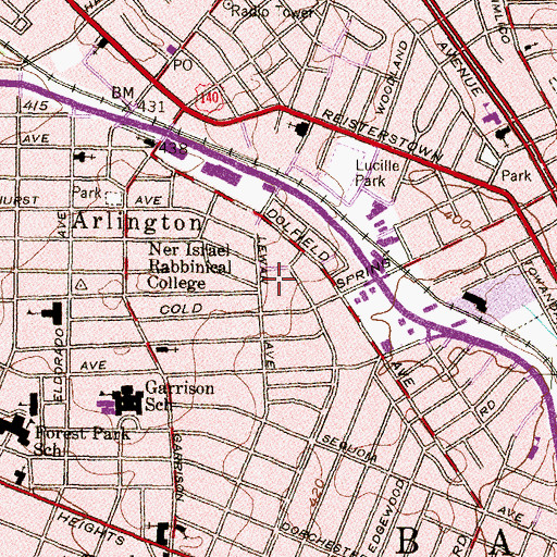 Topographic Map of Callaway Elementary School, MD