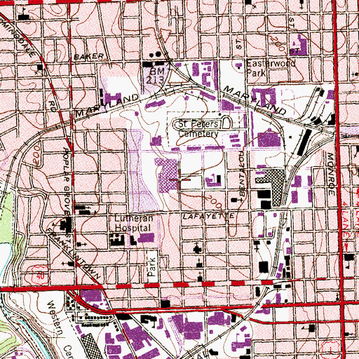 Topographic Map of Calverton Elementary / Middle School, MD