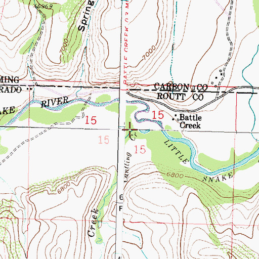 Topographic Map of Cantling Creek, CO
