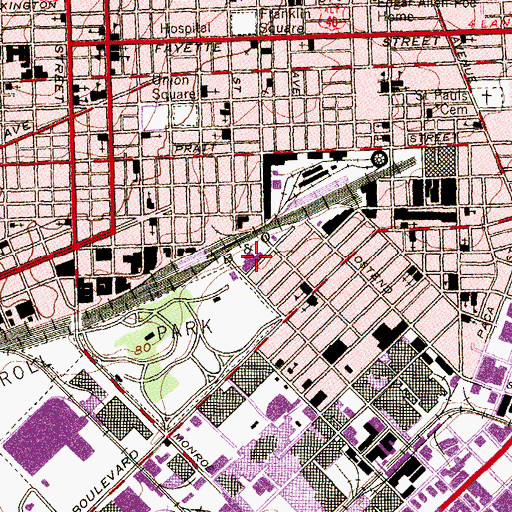 Topographic Map of Southwest Baltimore Charter School, MD