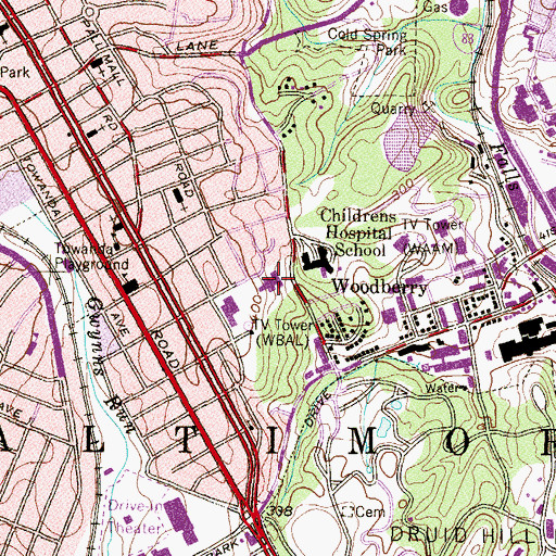 Topographic Map of Doctor Martin Luther King Junior Elementary / Middle School, MD