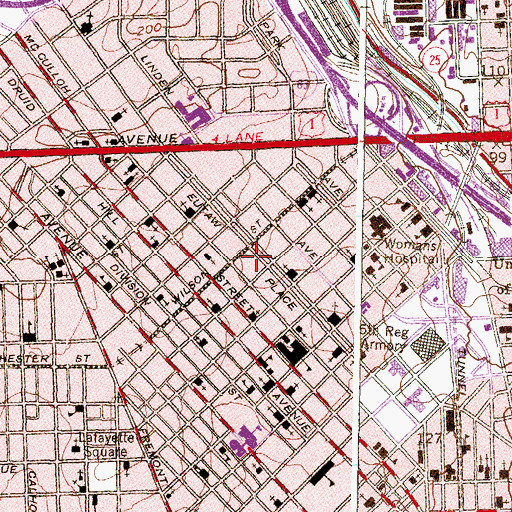 Topographic Map of Eutaw - Marshburn Elementary School, MD