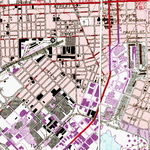 Topographic Map of George Washington Elementary School, MD