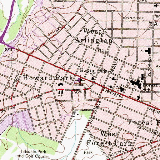 Topographic Map of Harbor City Learning Center, MD