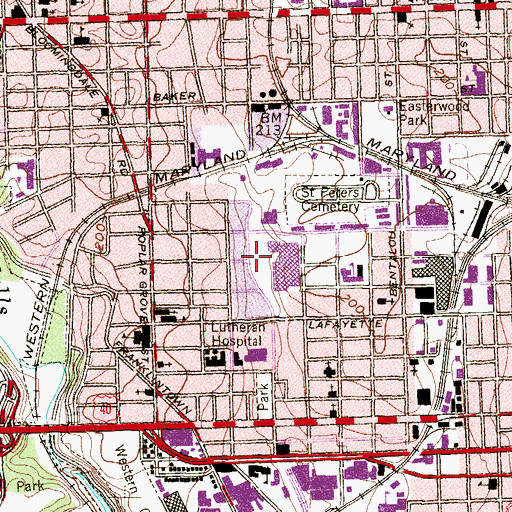 Topographic Map of Lafayette Elementary School, MD