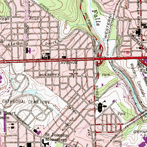 Topographic Map of Mary E Rodman Elementary School, MD