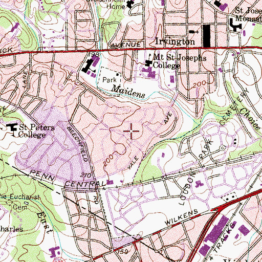 Topographic Map of Norwood Heights, MD