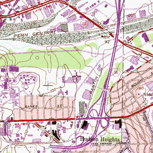 Topographic Map of Patterson High School, MD