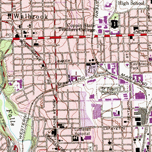 Topographic Map of Rosemont Elementary / Middle School, MD