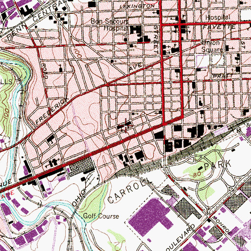 Topographic Map of Samuel F B Morse Elementary School, MD