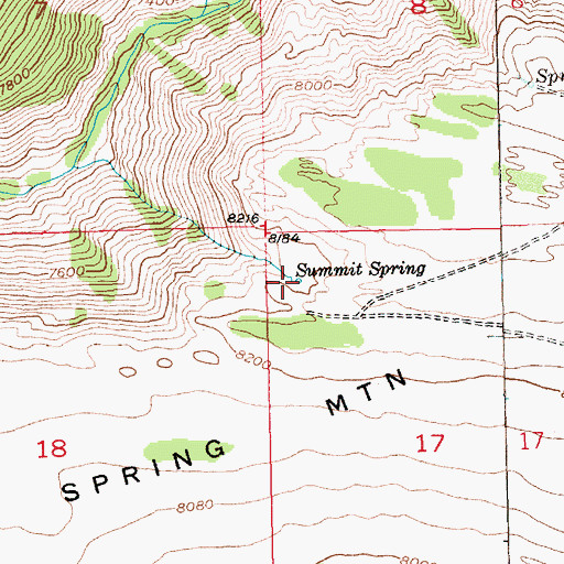 Topographic Map of Summit Spring, CO
