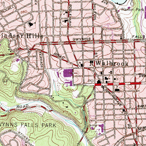 Topographic Map of Bluford Drew Jemison STEM Academy - West Campus, MD