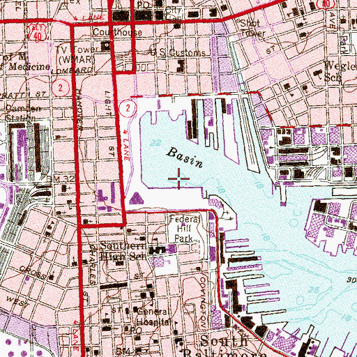 Topographic Map of Governors Yacht Club, MD