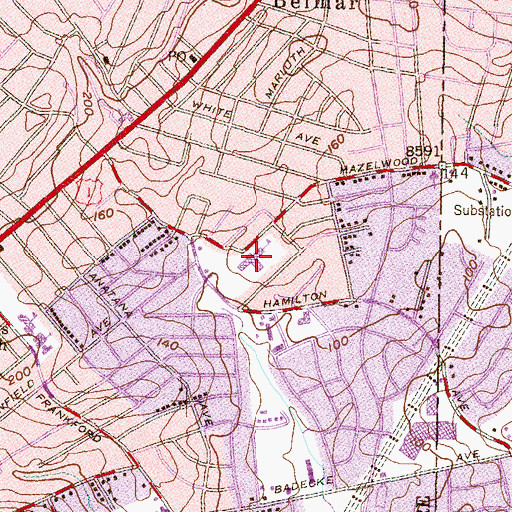 Topographic Map of Hazelwood Elementary / Middle School, MD