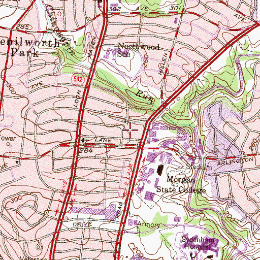 Topographic Map of Lois T Murray Elementary / Middle School, MD