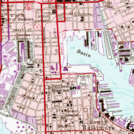 Topographic Map of Maryland Science Center and Planetarium, MD