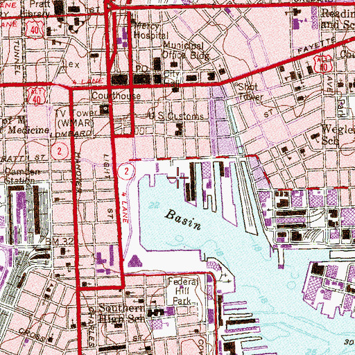 Topographic Map of World Trade Center, MD