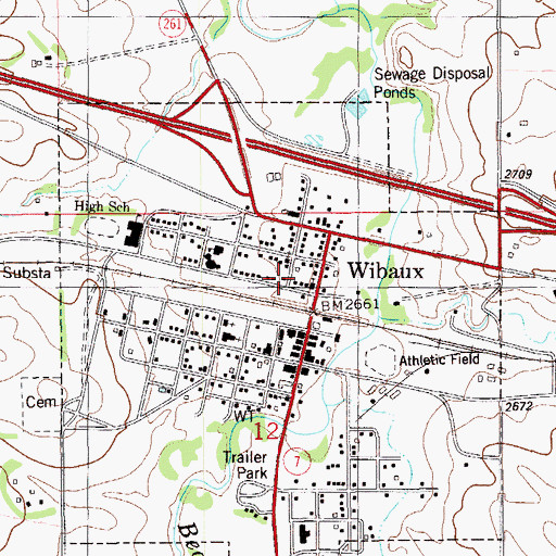 Topographic Map of Saint Johns Evangelical Lutheran Church (historical), MT