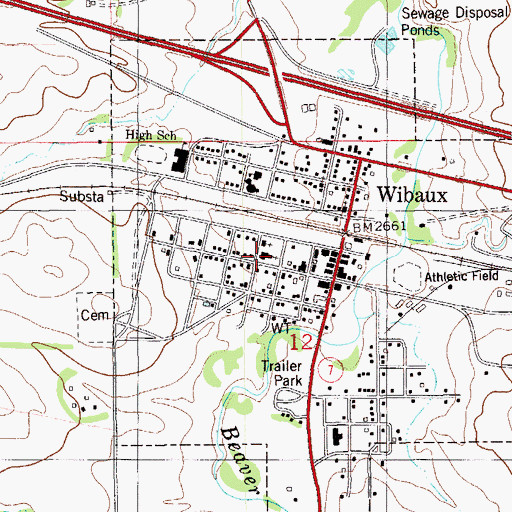 Topographic Map of Saint Peters Catholic Church, MT