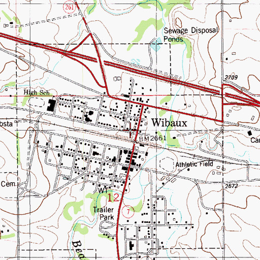 Topographic Map of Christian Fundamental Church, MT