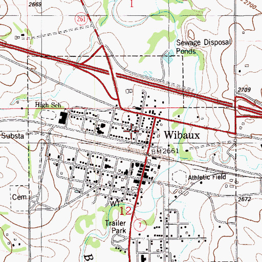 Topographic Map of Trinity Lutheran Church, MT