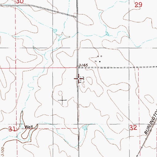 Topographic Map of Carlyle Cemetery, MT